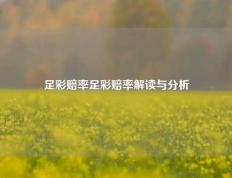 足彩赔率足彩赔率解读与分析