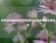 体育足彩直播间实时预测与互动体验的完美结合