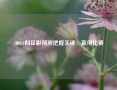 18004期足彩预测把握关键，赢得比赛
