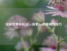 足彩世界杯玩法3x1探索3x1的策略与技巧