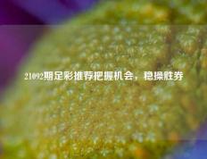 21092期足彩推荐把握机会，稳操胜券
