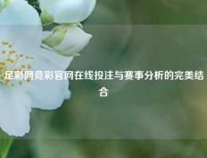 足彩网竞彩官网在线投注与赛事分析的完美结合