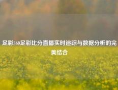 足彩360足彩比分直播实时追踪与数据分析的完美结合