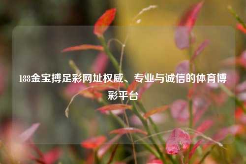 188金宝搏足彩网址权威、专业与诚信的体育博彩平台