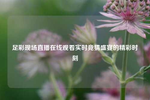足彩现场直播在线观看实时竞猜盛宴的精彩时刻
