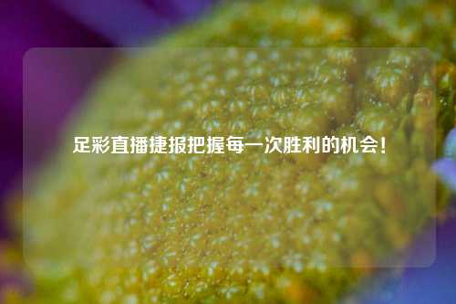 足彩直播捷报把握每一次胜利的机会！