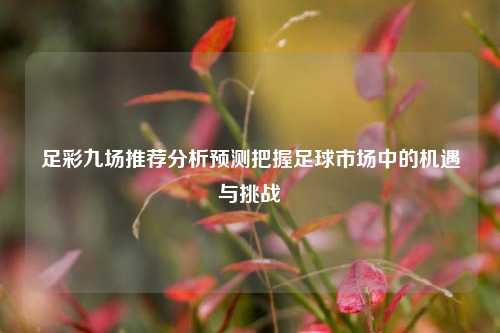 足彩九场推荐分析预测把握足球市场中的机遇与挑战