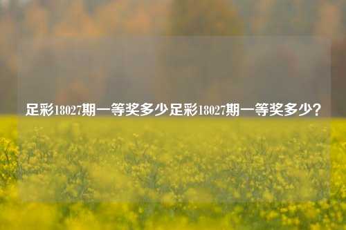 足彩18027期一等奖多少足彩18027期一等奖多少？