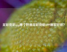 足彩竞彩app哪个好用足彩竞彩APP哪家好用？