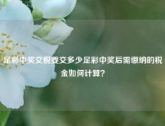足彩中奖交税要交多少足彩中奖后需缴纳的税金如何计算？