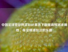 中国足球竞彩网足彩计算器下载提高预测准确性，享受精准投注的乐趣