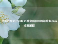 足彩胜负彩17010足彩胜负彩17010的深度解析与投资策略