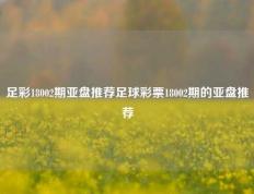 足彩18002期亚盘推荐足球彩票18002期的亚盘推荐