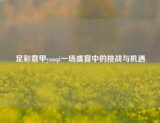 足彩意甲yanqi一场盛宴中的挑战与机遇