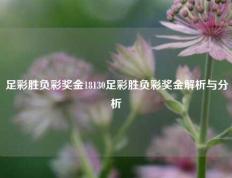 足彩胜负彩奖金18130足彩胜负彩奖金解析与分析