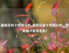 最新足彩十四场分析p最新足彩十四场分析 - 为您揭开胜负玄机！