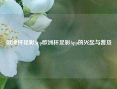 欧洲杯足彩App欧洲杯足彩App的兴起与普及