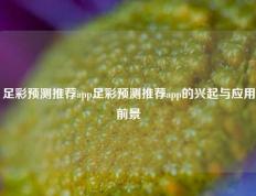 足彩预测推荐app足彩预测推荐app的兴起与应用前景