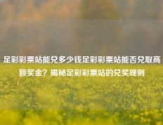 足彩彩票站能兑多少钱足彩彩票站能否兑取高额奖金？揭秘足彩彩票站的兑奖规则