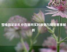 雪缘园足彩扎分直播网实时数据与精彩赛事解析