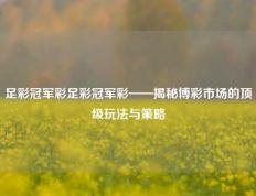 足彩冠军彩足彩冠军彩——揭秘博彩市场的顶级玩法与策略