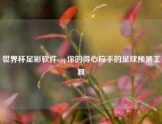 世界杯足彩软件app你的得心应手的足球预测工具