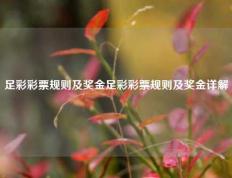 足彩彩票规则及奖金足彩彩票规则及奖金详解