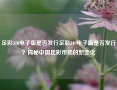 足彩310电子版是否发行足彩310电子版是否发行？揭秘中国足彩市场的新变化