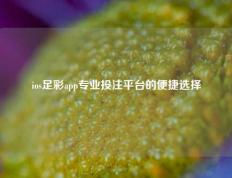 ios足彩app专业投注平台的便捷选择