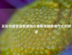 足彩书籍亚盘思维简介理解市场思维方式的桥梁