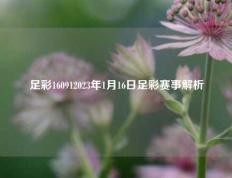 足彩160912023年1月16日足彩赛事解析