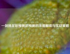一剑扬足彩预测彩预测的深度解读与实战策略