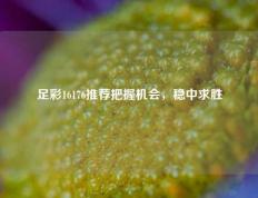足彩16176推荐把握机会，稳中求胜