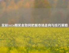 足彩16156期奖金如何把握市场走向与技巧策略