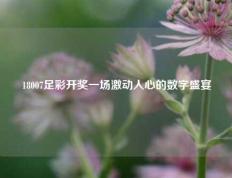 18007足彩开奖一场激动人心的数字盛宴