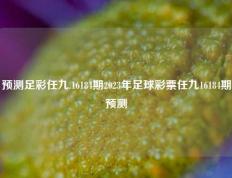 预测足彩任九.16184期2023年足球彩票任九16184期预测