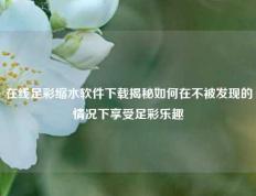 在线足彩缩水软件下载揭秘如何在不被发现的情况下享受足彩乐趣