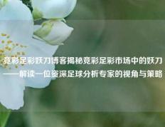 竞彩足彩妖刀博客揭秘竞彩足彩市场中的妖刀——解读一位资深足球分析专家的视角与策略