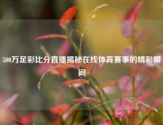 500万足彩比分直播揭秘在线体育赛事的精彩瞬间