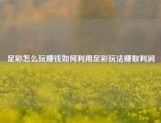 足彩怎么玩赚钱如何利用足彩玩法赚取利润