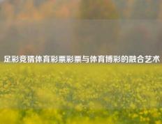 足彩竞猜体育彩票彩票与体育博彩的融合艺术