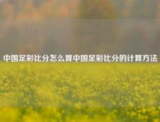 中国足彩比分怎么算中国足彩比分的计算方法