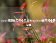 margin模型在足彩中用法Margin Model在策略中的应用