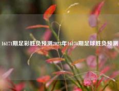 16171期足彩胜负预测2023年16171期足球胜负预测