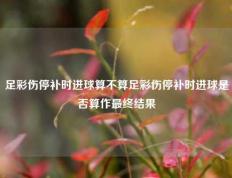 足彩伤停补时进球算不算足彩伤停补时进球是否算作最终结果