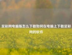 足彩网电脑版怎么下载如何在电脑上下载足彩网的软件