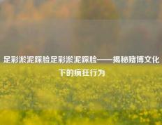 足彩淤泥踩脸足彩淤泥踩脸——揭秘赌博文化下的疯狂行为