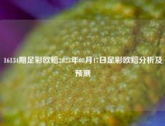 16134期足彩欧赔2023年08月17日足彩欧赔分析及预测