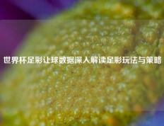 世界杯足彩让球数据深入解读足彩玩法与策略