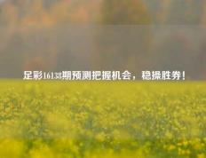 足彩16138期预测把握机会，稳操胜券！